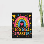 100th Day Of School Teacher 100 Days Smarter Rainb Karte (Vorderseite)