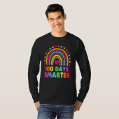 100th Day Of School Teacher 100 Days Smarter Rainb T-Shirt (Vorne ganz)
