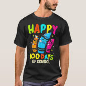 100th Day Of School Teacher 100 Days Smarter Rainb T-Shirt (Vorderseite)