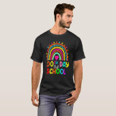 100th Day Of School Teacher 100 Days Smarter Rainb T-Shirt (Vorne ganz)