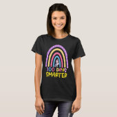 100th Day of School Teacher 100 Days Smarter Rainb T-Shirt (Vorne ganz)
