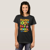 100th Day Of School Teacher 100 Days Smarter Rainb T-Shirt (Vorne ganz)