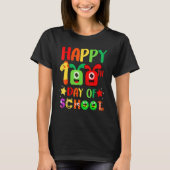 100th Day Of School Teacher 100 Days Smarter Rainb T-Shirt (Vorderseite)
