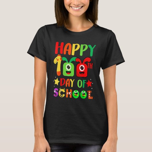100th Day Of School Teacher 100 Days Smarter Rainb T-Shirt (Vorderseite)