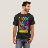 100th Day Of School Teacher 100 Days Smarter T-Shirt (Vorne ganz)