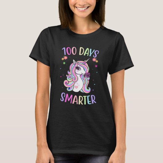 100th Day of School Teacher 100 days Smarter Unico T-Shirt (Vorderseite)