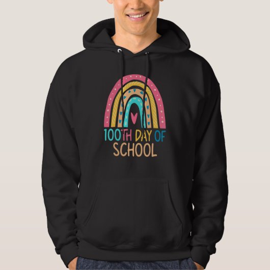 100th Day Of School Teacher College 100 Days Smart Hoodie (Vorderseite)