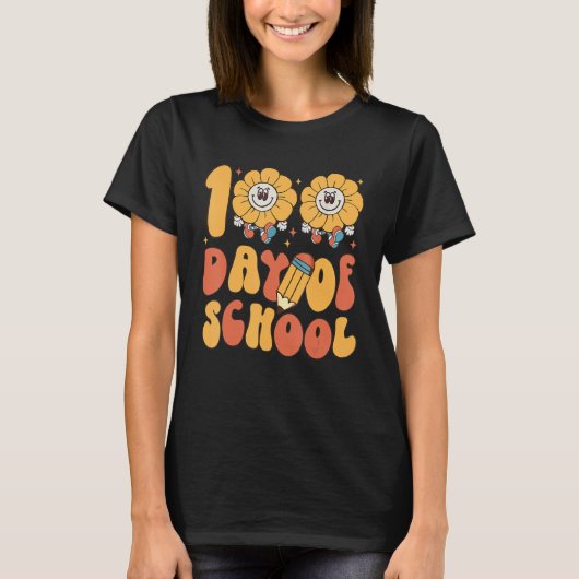 100th Day of School Teacher Kid Happy 100 Days Sma T-Shirt (Vorderseite)