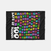 100th Day Of School Teacher Kids 100 Days Math Num Fleecedecke (Vorderseite (Horizontal))