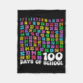100th Day Of School Teacher Kids 100 Days Math Num Fleecedecke (Vorderseite)