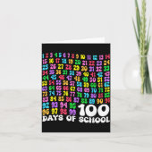 100th Day Of School Teacher Kids 100 Days Math Num Karte (Vorderseite)