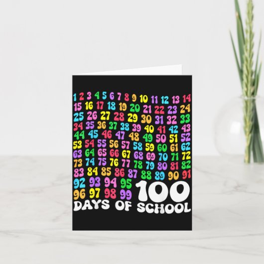100th Day Of School Teacher Kids 100 Days Math Num Karte (Vorderseite)