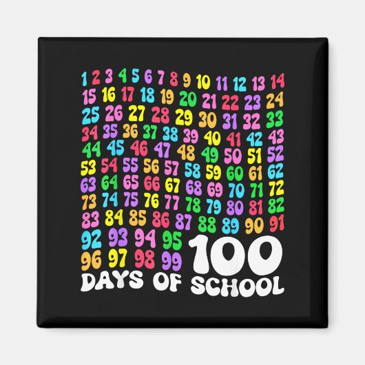100th Day Of School Teacher Kids 100 Days Math Num Magnet (Vorne)