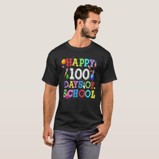 100th Day of School Teacher Kids Child Astronaut O T-Shirt (Vorne ganz)