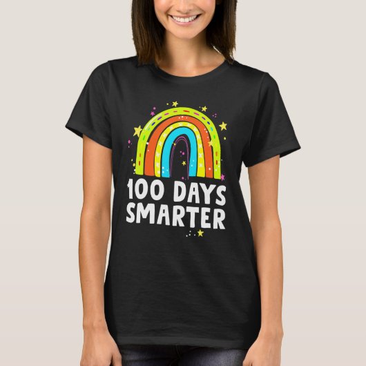 100th Day Of School Teacher Student 100 Days Smart T-Shirt (Vorderseite)
