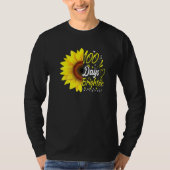 100th Day of School Teacher Sunflower Lovers for W T-Shirt (Vorderseite)