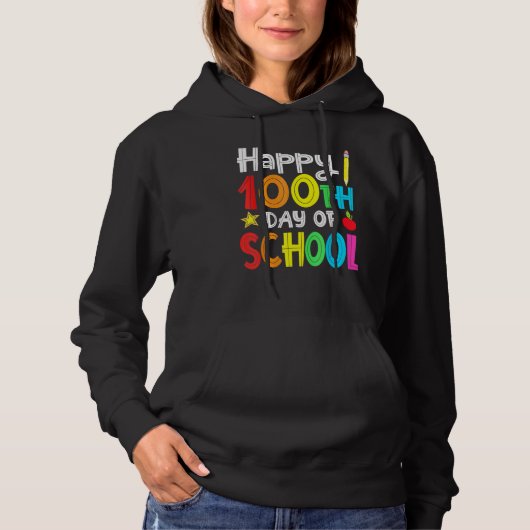 100th Day Of School Teachers Kids Child Happy 100 Hoodie (Vorderseite)