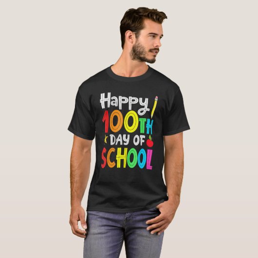 100th Day Of School Teachers Kids Child Happy 100 T-Shirt (Vorne ganz)