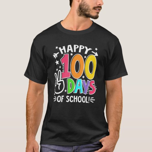 100th Day Of School Teachers Kids Child Happy 100  T-Shirt (Vorderseite)