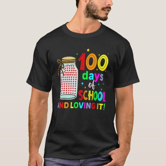 100th Day Of School Teachers Kids Cute Happy 100 D T-Shirt (Vorderseite)
