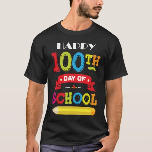100th Day Of School Teachers Kids Happy 100 Days T-Shirt (Vorderseite)