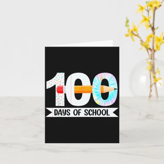 100th Day Of School Teachers Students 100 Days Of Karte (Gelbe Blume)