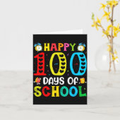 100th Day Of School Teachers Students 100 Days Of  Karte (Gelbe Blume)