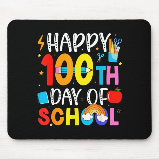 100th Day Of School Teachers Students 100 Days Of Mousepad (Vorne)