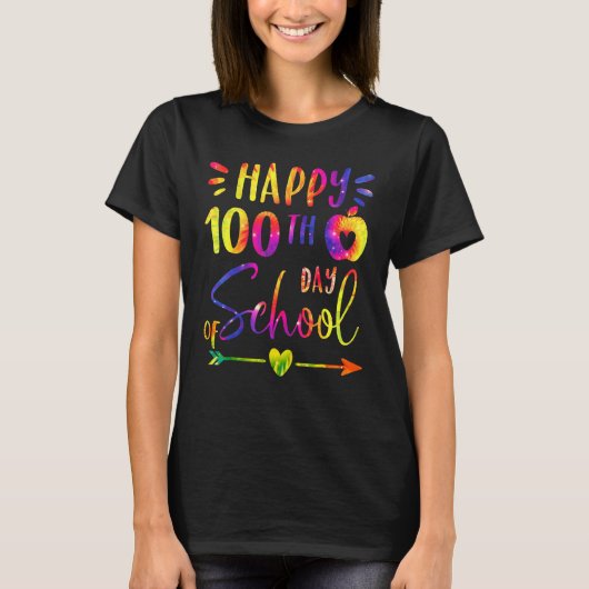 100th Day of School Teachers Students Happy 100 Da T-Shirt (Vorderseite)