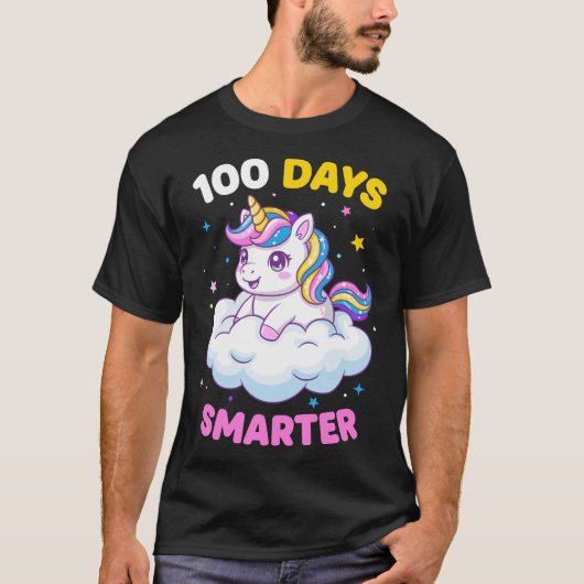 100th Day of School Unicorn Kids Teachers T-Shirt (Vorderseite)