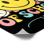 100th Day Of School Vibes 100 Days Teacher Boy Gir Poster (Ecke)