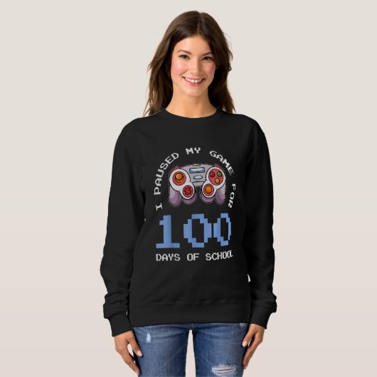 100th Day Of School Video Controller Gamer Sweatshirt (Vorne ganz)