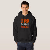 100th Day Student Boys Girls Basketball 100 Days O Hoodie (Vorne ganz)