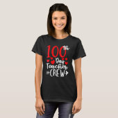 100th Day Teacher Crew Happy 100 Days Of School Te T-Shirt (Vorne ganz)