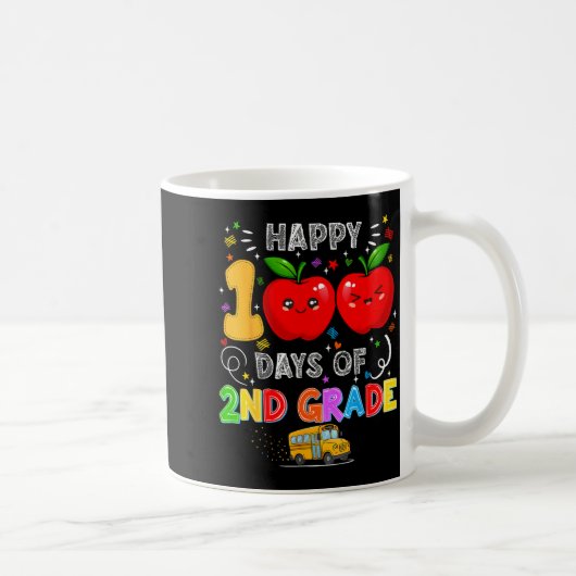 100th Days Of 2nd Grade 100 Days Toddler Girl Kaffeetasse (Rechts)