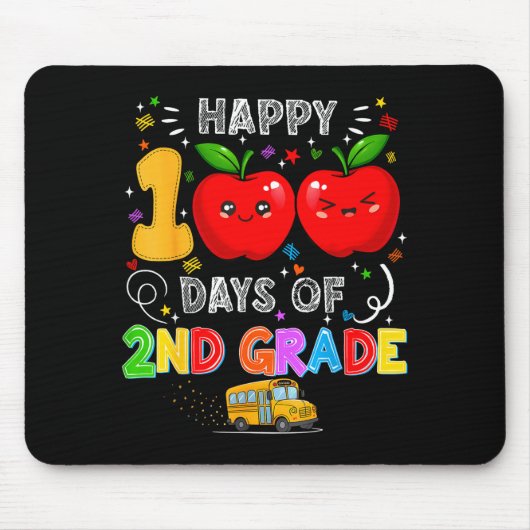 100th Days Of 2nd Grade 100 Days Toddler Girl Mousepad (Vorne)