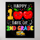 100th Days Of 2nd Grade 100 Days Toddler Girl  Poster (Vorne)