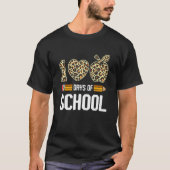 100th Days Of School Classic Arts Leopard Apparel T-Shirt (Vorderseite)