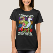 100th Days Of School Dinosaur Rex 100 Days Smarte T-Shirt (Vorderseite)