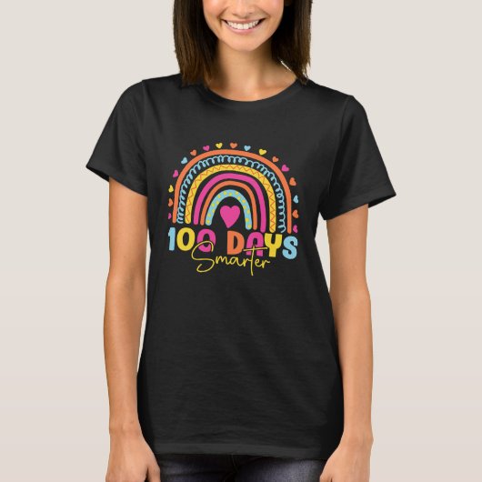100th Days Of School Teacher 100 Days Smarter Cute T-Shirt (Vorderseite)