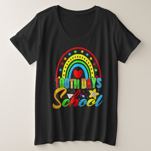 100th Days of School Teacher Kids - 100 Days Smart Große Größe T-Shirt (Design vorne)