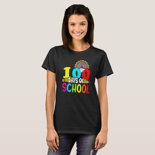 100th Days of School Teacher Kids - 100 Days Smart T-Shirt (Vorne ganz)