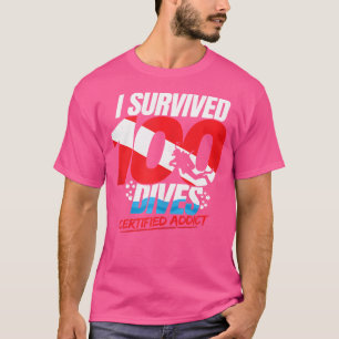 100th Dive Down Flag Funny Scuba Diving T-Shirt