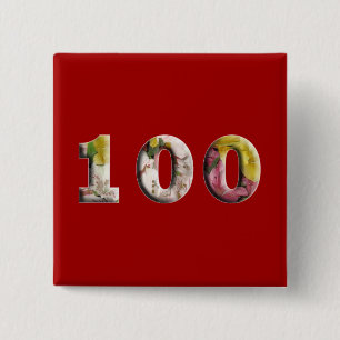 100th Geburtstag 100 Jahre Meilenstein-Knopf- Button
