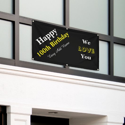 100th Geburtstag Banner (Äußeres Gebäude)