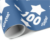 100th Geburtstag oder irgendein Jahr festliches Geschenkpapier (Rolleneckpunkt)