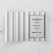 100th Geburtstag, schwarzer/weißer Muster-Kuchen Karte (Innenseite)