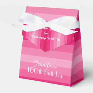 100th Geburtstags-Bevorzugungs-Kasten, rosa Geschenkschachtel