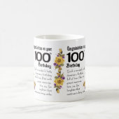 100th Geburtstags-gelbe Rose und Kaffeetasse (Mittel)