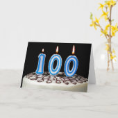 100th Geburtstags-Kuchen Karte (Gelbe Blume)